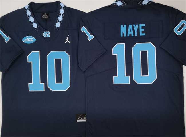 Men%27s North Carolina Tar Heels #10 Drake Maye Navy Limited College Stitched Jersey